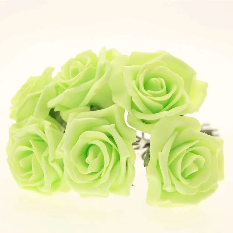 Georgia Foam Rose - Lime (5.5cm) 6 stems