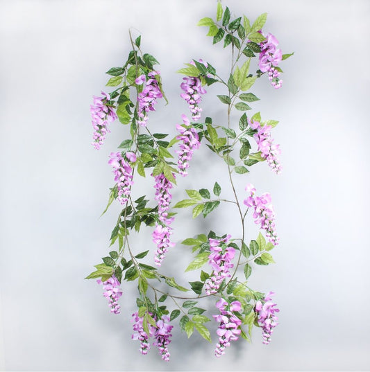 Artificial - Wisteria Garland - Lilac