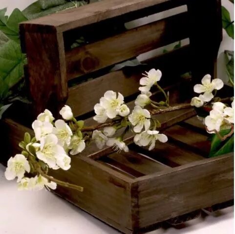 Artificial - Pearl Cherry Blossom Spray - White