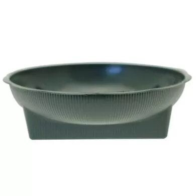 Square Round Dish - Green