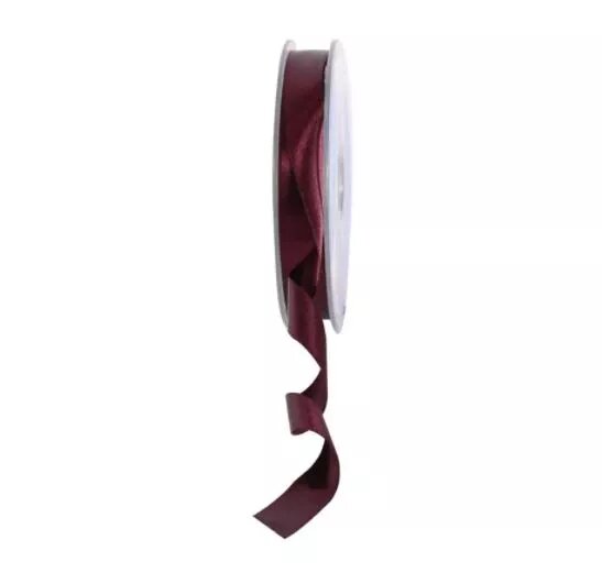 15mm x 20m Bordeaux Double Faced Satin Ribbon (3)