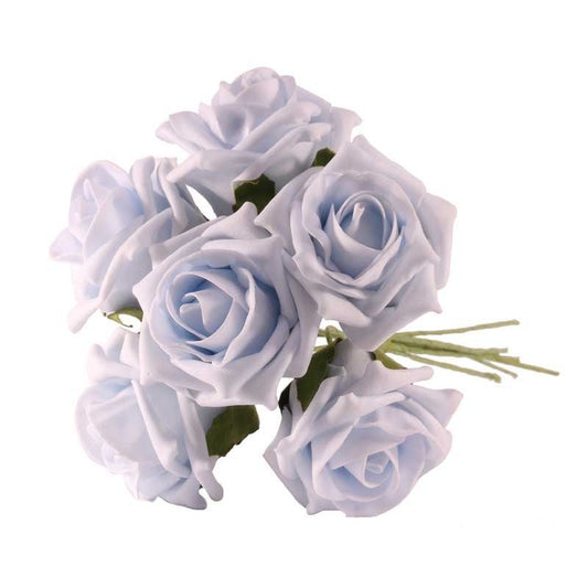 Artificial - Foam Tea Rose - Baby Blue