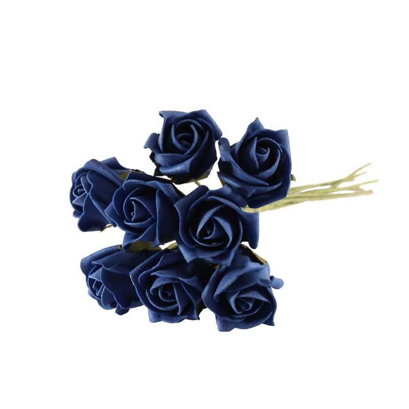 Artificial - Foam Tea Rose - Navy Blue