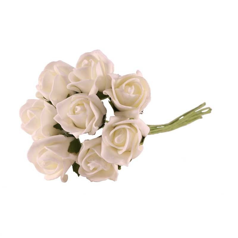 Artificial - Foam Tea Rose - White