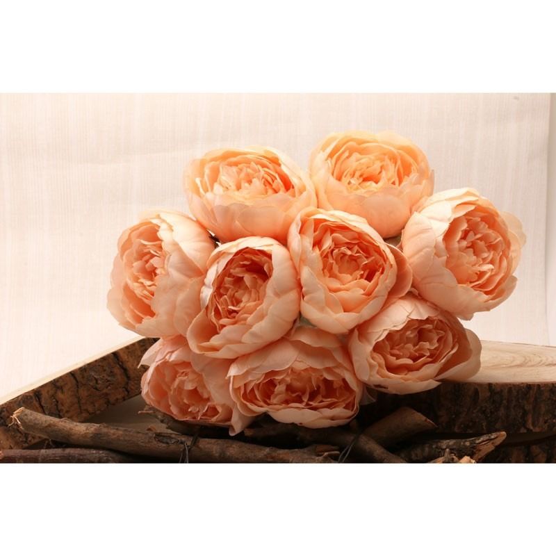 Artificial - Peony Bunch - Peach
