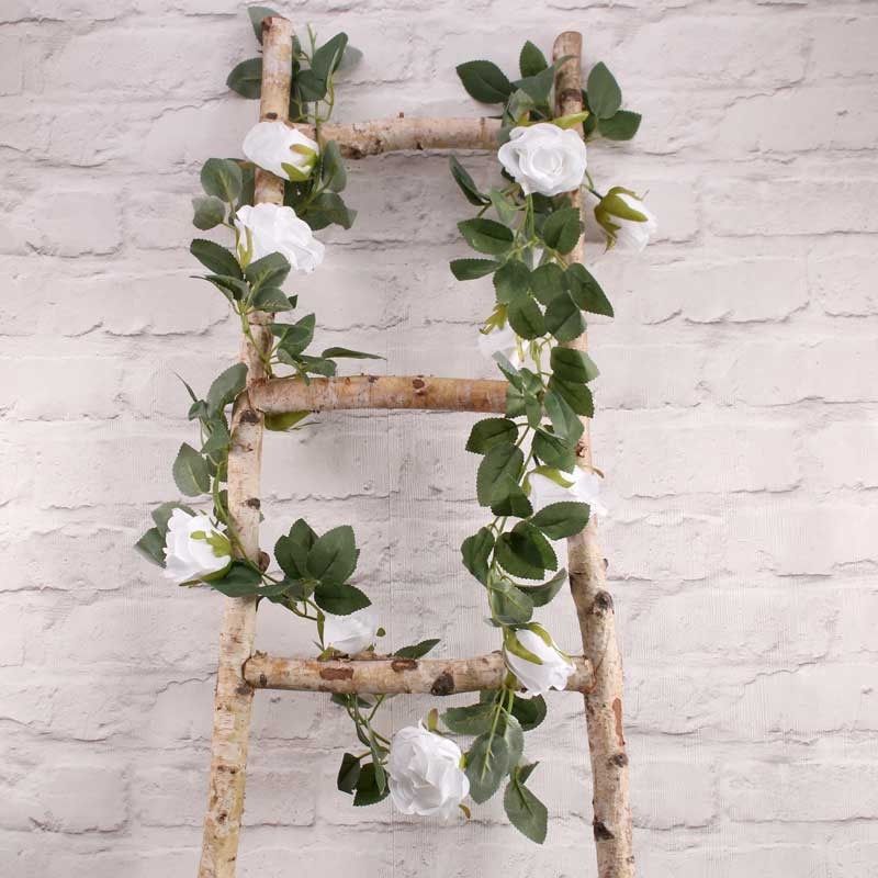 Artificial - Rose Garland - White