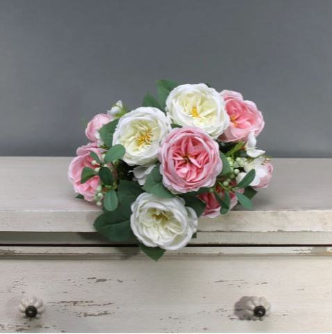 Artificial - Rose Bush - Light Pink
