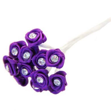 Artificial - Diamante Rose - Purple