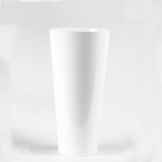 Acrylic - Conical Vase - White