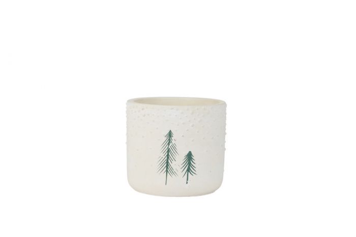 Ceramic - Spruce Pot - Ivory
