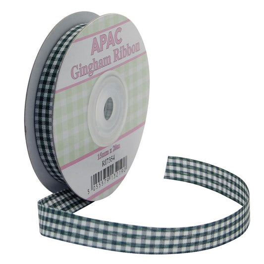 Ribbon - Gingham - Green