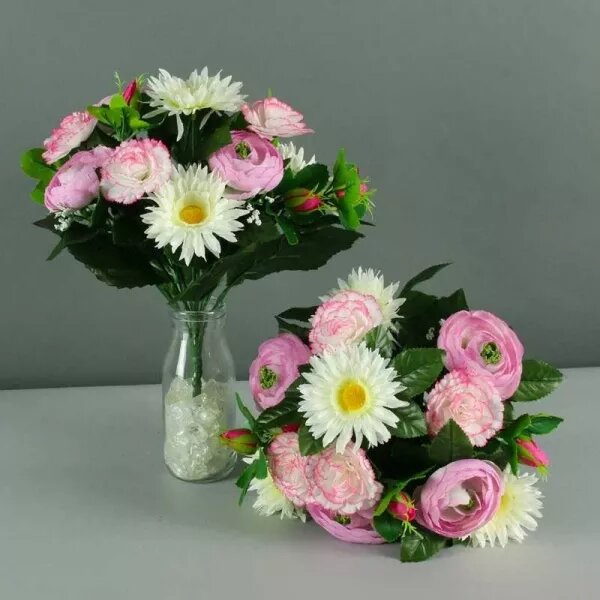 Artifical - Mixed Bouquet - Cream/Pink