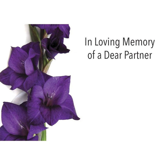 Greeting Card - In Loving Memory Dear Partner