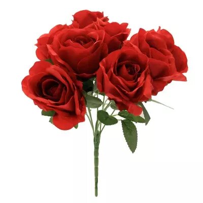 Artificial - Rose Bush - Red