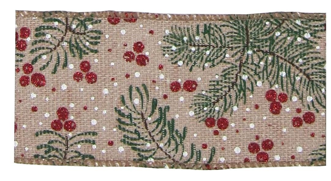 Christmas - Ribbon - Spruce and Red Berry