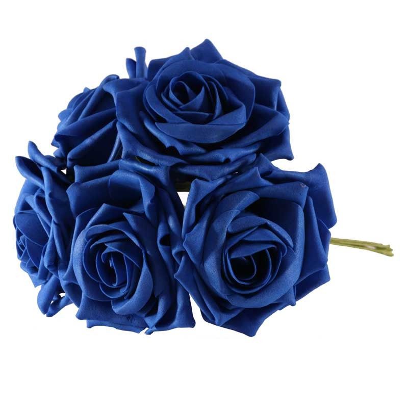 Artificial - Foam Open Tea Rose - Royal Blue