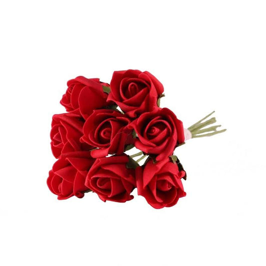 Artificial - Foam Tea Rose - Blood Red